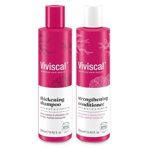 Viviscal Thickening Shampoo 250ml (8.45 fl. oz.) + Hair Thickening Conditioner 250ml (8.45 fl. oz.) To Promote Healthy Hair Growth